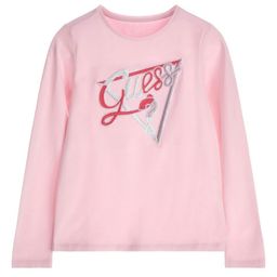 GUESS kids Girls Graphic Printed Round Neck Cotton T-shirt-image-51