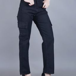 Metronaut Women Classic Regular Fit Mid-Rise Cargo Jeans-picture-3