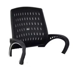 Modern India Seating Mesh & Polypropylene Free Size Black Chair Back, MISP28-1