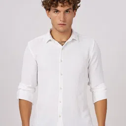 NEVER NEUD Men Textured Regular Slim Fit Casual Shirt-image-58