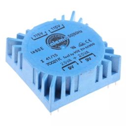 Nuvotem Talema Toroidal Transformer 115 V AC 230 V AC 2 x 9V AC 5VA 2 Output, 70021K-image-41
