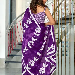 Pandadi Saree Floral Printed Block Print Sarees image 4