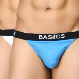 BASIICS by La Intimo Blue & White Solid Briefs (Pack of 2)-picture-28