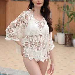 JC Mode Striped Embroidered Crochet Cover-Up Dress-image-13