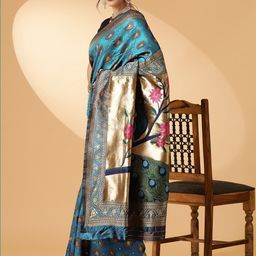 KALINI Ethnic Motifs Zari Paithani Saree-picture-45