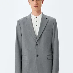 Koton Notched Lapel Collar Single Breasted Blazer-image-6