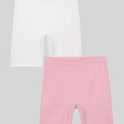 Mackly Pack Of 2 Solid Shorts - Pink & White-image-64