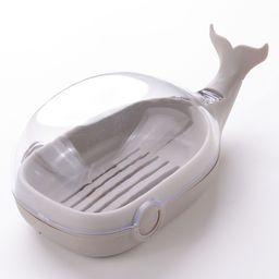 Whale Shaped Soap Holder -Grey-image-90
