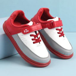 Babyoye Solid Casual Shoes with Velcro Closure - Red-image-85