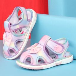 Cute Walk by Babyhug Velcro Closure Sandal with Bow Applique - Multicolor-picture-16