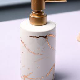 Voncasa Ceramic Glossy Off White color Soap Dispenser (550 ml)-image-86