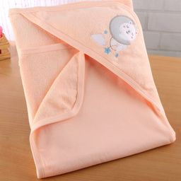 Simply Terry Cotton Knit Teddy Bear Embroided Hooded Towel L 80 x B 80 cm - Peach-image-46