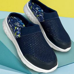 Hopits Mesh Detailed & Fishes Designed Shoes - Navy Blue-image-27