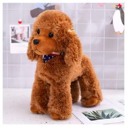 Tickles Cute Poodle Dog Soft Stuffed Plush Animal Toys for Kids Boys & Girls Birthday Gift (Size: Length 40 cm;Color: Brown)-image-72