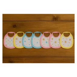 Badal Kidz Premium Imported Knot Frill Baby Bibs - Super Soft, Large Size, Cute Designs (Set of 7)-picture-34