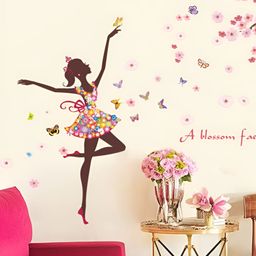 Asian royal Pink & Yellow 3D Printed Wall Sticker-image-38