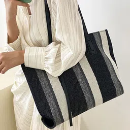 LULU & SKY PU Structured Tote Bag with Quilted image 2