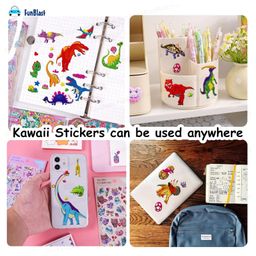 Bunie 3D Dinosaur World Theme Puffy Stickers Set  Pack of 4 Sheets Random Design image 2