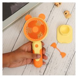 The Procure Store Multi-Functional Portable & Rechargable Fan with Ears- Orange image 2