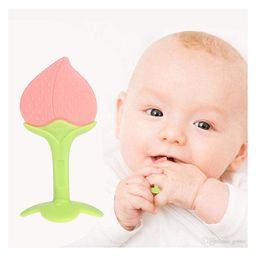 Enorme Silicone Banana Shaped Toothbrush Teether and Peach Shaped Teething Teether for Babies image 4