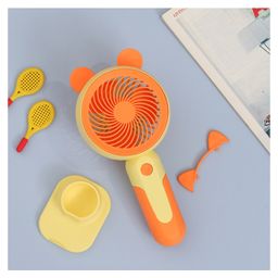 The Procure Store Multi-Functional Portable & Rechargable Fan with Ears- Orange image 4