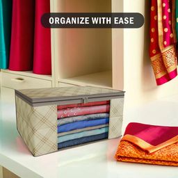 Kuber Industries Cream-Coloured Set of 6 Regular Drawer Organiser Organisers image 3