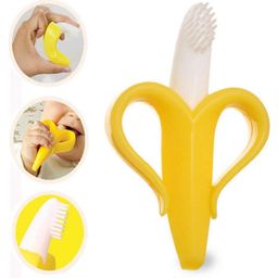 Enorme Silicone Banana Shaped Toothbrush Teether and Peach Shaped Teething Teether for Babies image 5