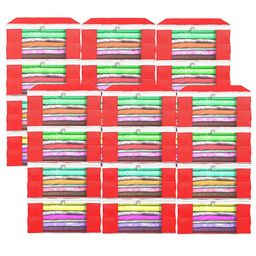 Kuber Industries Red & White 24 Pieces Drawer Organisers image 2