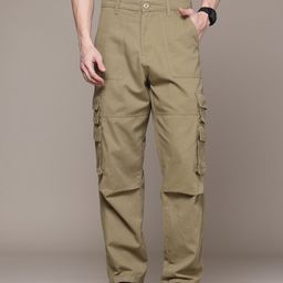Roadster Men Relaxed Fit Pure Cotton Cargos Trousers-image-87