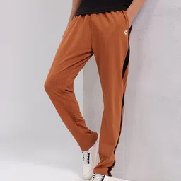HRX by Hrithik Roshan Men Solid Track Pants With Side Stripe Detail-image-82