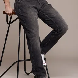 WROGN Men Pure Cotton Relaxed Fit Heavy Fade Jeans-image-89