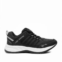 Asian Men's Black Running Shoes-image-13