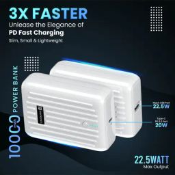 Portronics Zapcell 10K Advanced 10000 mAh Smallest Power Bank with LED Indicator (White) image 2