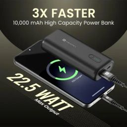 Portronics Power Pod 10K Advanced 10000 mAh Smallest Power Bank with LED Indicator (Black) image 2