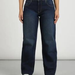 Lee Dark Blue Straight Fit High Rise Jeans-image-8