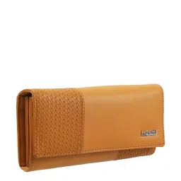 Mochi Yellow Textured Wallet for Women image 2