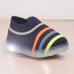 Lil Lollipop Unisex Kids Striped Slip-On Sneakers-26