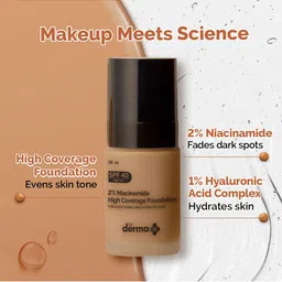 The Derma co. 2% Niacinamide High Coverage Foundation With SPF40 30ml - Natural 03 image 4