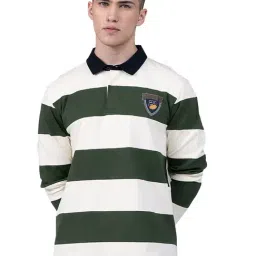EDRIO White Colour-block Polo T-Shirts-picture-3
