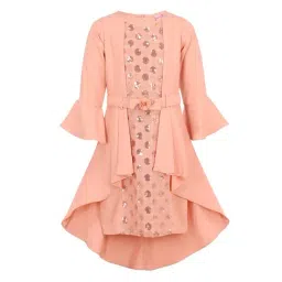 Cutecumber Kids Peach Embellished Dress-picture-7