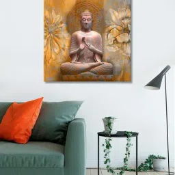 999store Brown & Grey Background Flowers Wall Paintings-34