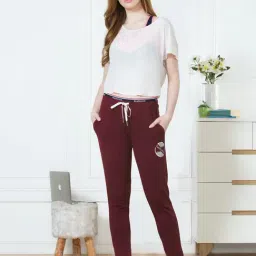 Van Heusen Maroon Regular Fit Joggers-image-56