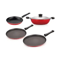 Nirlon Non-Stick Red Aluminium Cookware Kitchen Cooking Utencil Combo Set-11