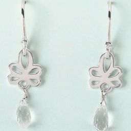 Mia by Tanishq Crystal Glow Silver Drop Earrings-image-18