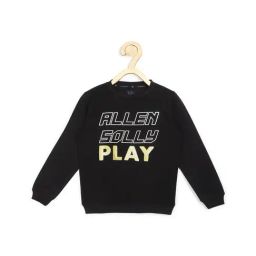 Allen Solly Junior Black Graphic Print Sweatshirt-image-96