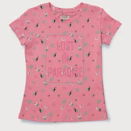 Gini & Jony Kids Pink Cotton Printed Top-image-59