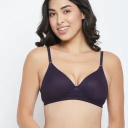 Clovia Purple Non Wired Padded T-Shirt Bra-10