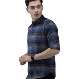 The Bear House Grey & Blue Checks Shirt-image-74