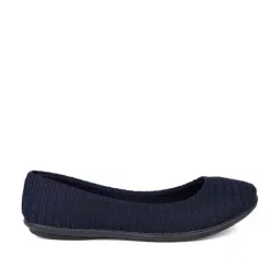 Bata Women's Navy Flat Ballets-image-21