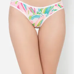 Clovia Multicolor Cotton Floral Print Bikini Panty-image-21